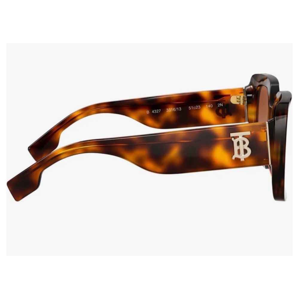 NWOT Burberry Woman’s BE4327 Delilah Square Sunglasses in Light Havana - Picture 5 of 15